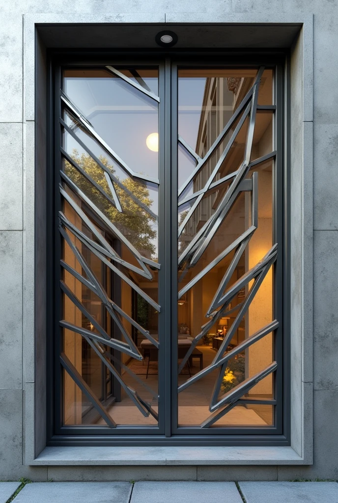 Window grills with cross mix of modern and contemporary design