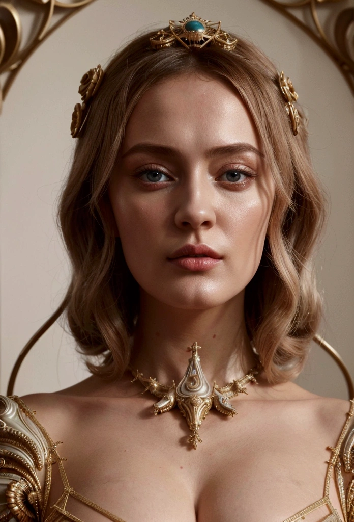 (head of&#39;artwork, best quality, professionnel, composition parfaite, very aesthetic, absurdity, ultra detailed, pièces complexes:1.3) cadre de film,  Femme mature russe en string, regarde le spectateur
