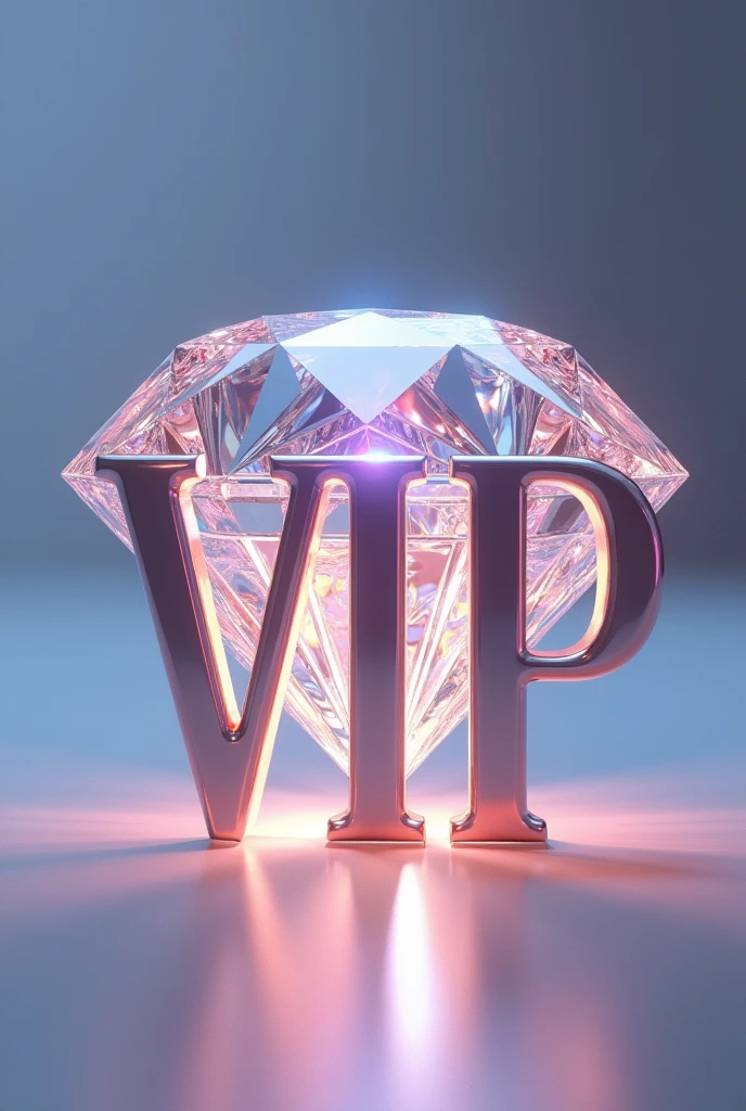 A diamond with the title vip in the middle with a Victoria secret font