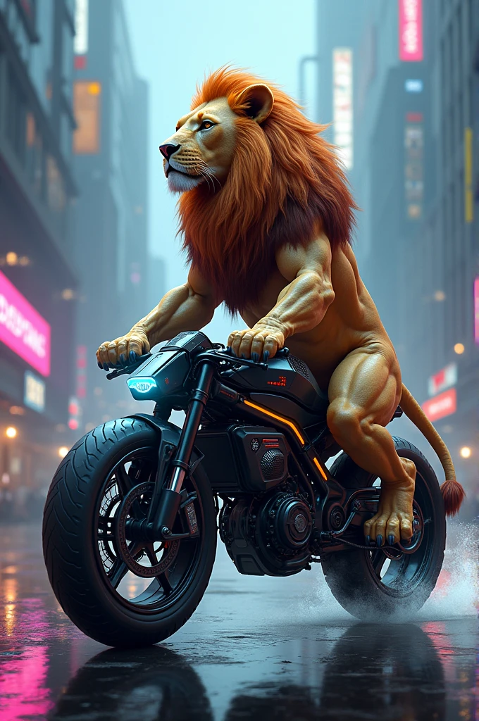Lion with cycle