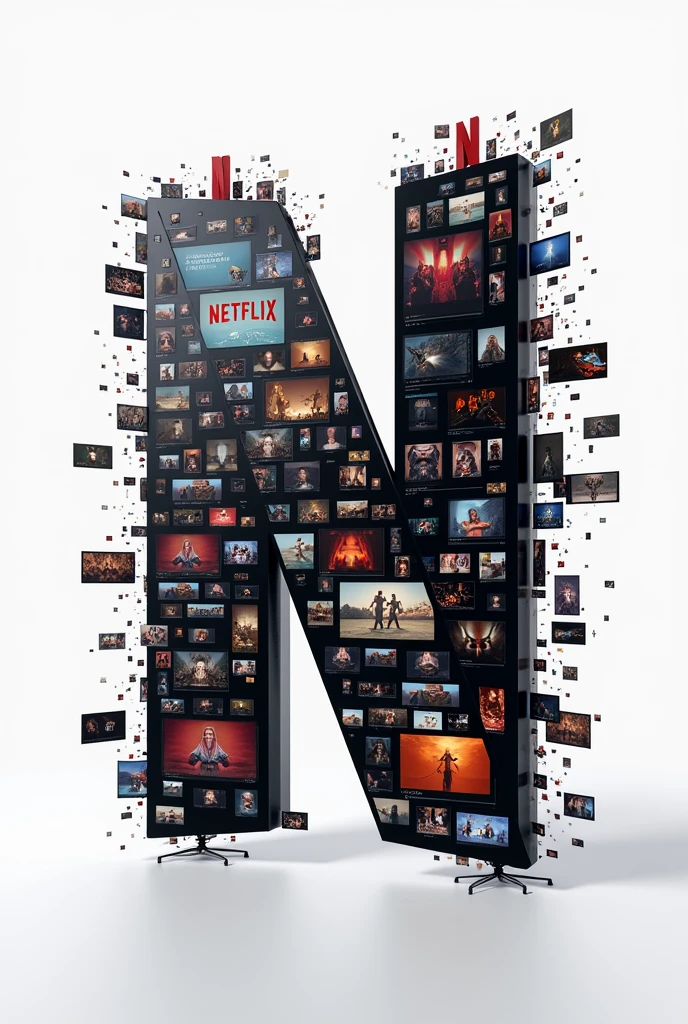 create a logo based on Netflix&#39;s that plays clips of everything