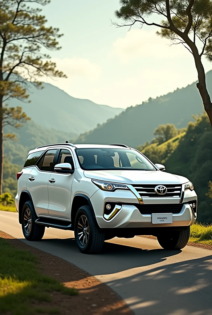 
 a white fortuner 