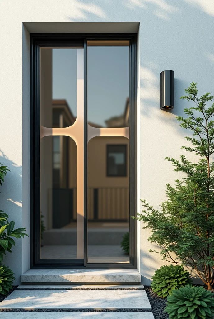 Window and gate grills; window includes cross design but modern style; gate is modern style