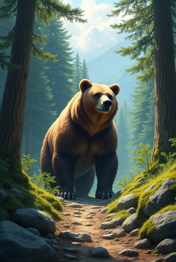 Encountering a bear on a mountain trail in the forests of Nikko