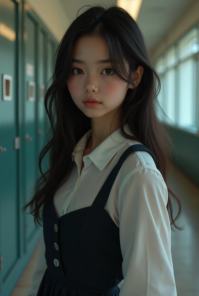 Beutiful girl in school dress Kali  with age 17
