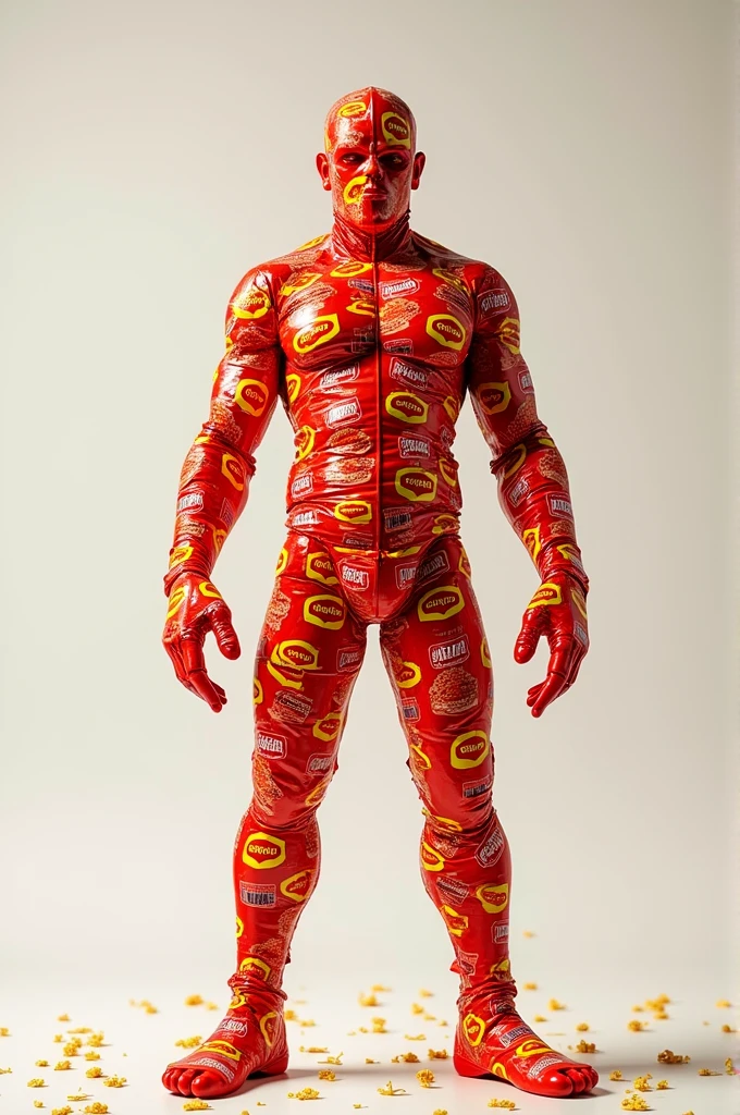 Man made up of maggi