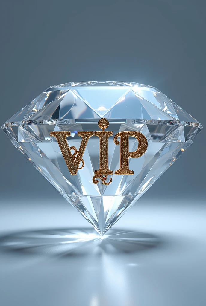 A diamond with the le VIP in the middle in a very fancy font