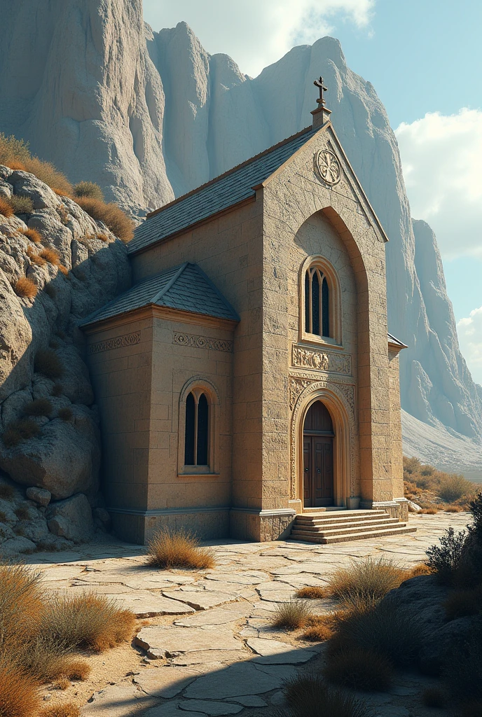 imagine: an orthodox church built from a huge rock by hand.