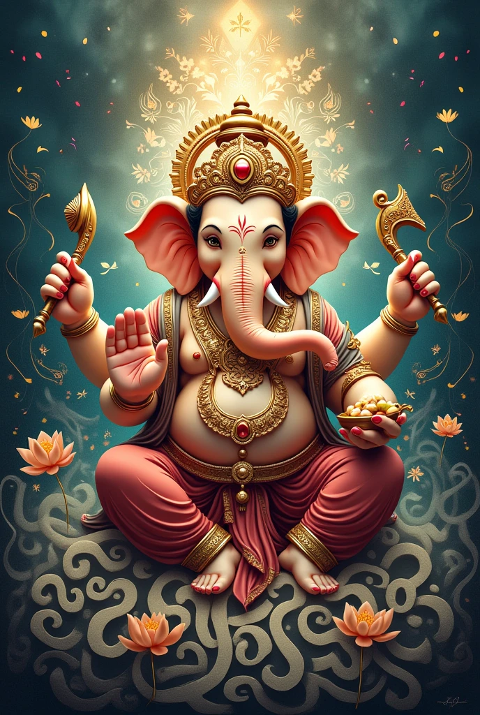 Ganesh drawing with letters EPIC