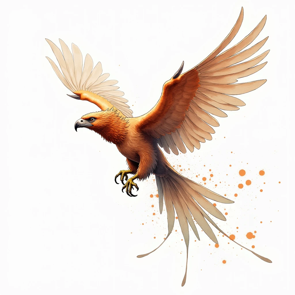 wtrcolor style, The art of math (A griffin), Official Art, Blown by the wind, masterpiece, beautiful, ((watercolor)), Paint splatter, Intricate details. Very detailed, [Dripping:0.5], Popular on artstation, Rachel Walker