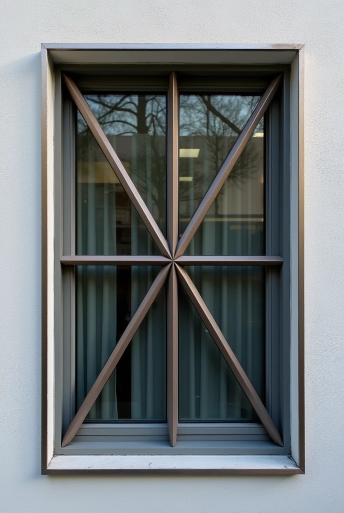 window grills with cross design but modern style 
