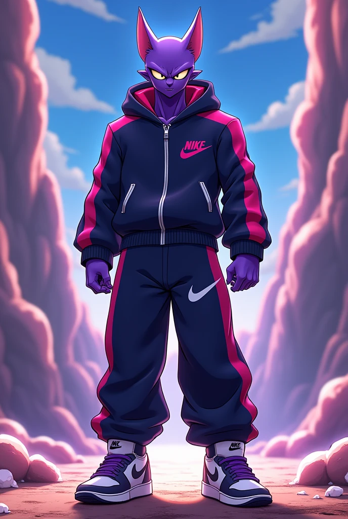 beerus animation wearing nike drip