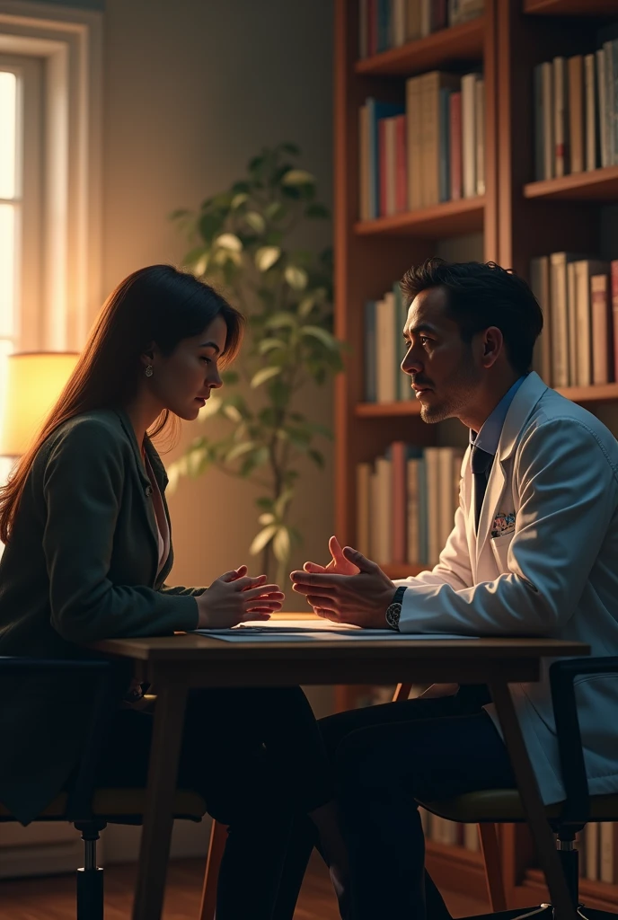 a mental patient counselling with his doctor