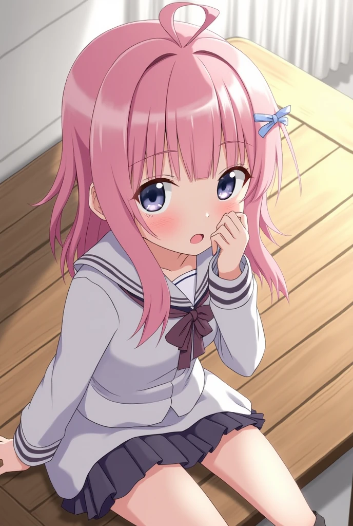 anime girl shows anus