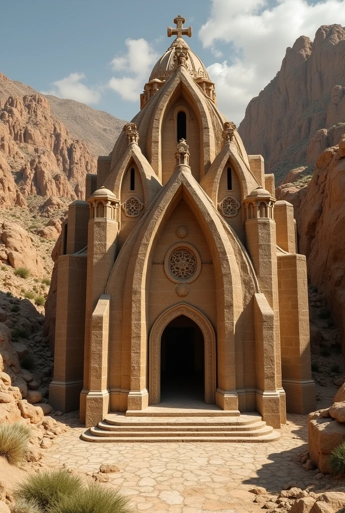 imagine: a church built from only rock by drilling, it's roof like lalibela Ethiopian church.