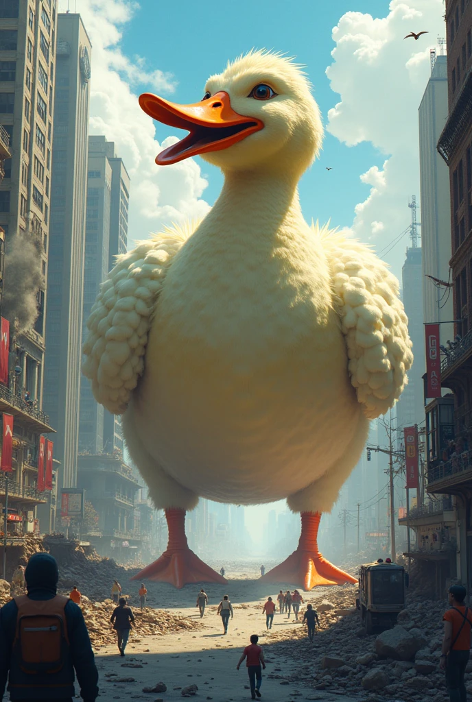 THE GIANT EPIK DUCK DESTROYING A CITY