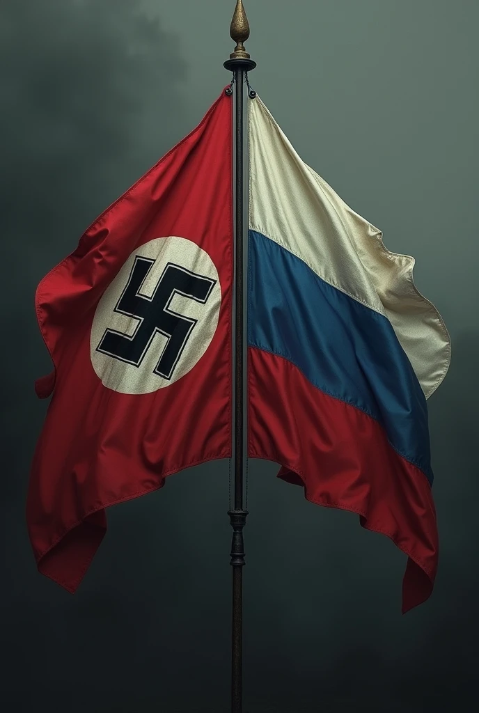 Flag of Nazi Germany and the flag of Russia