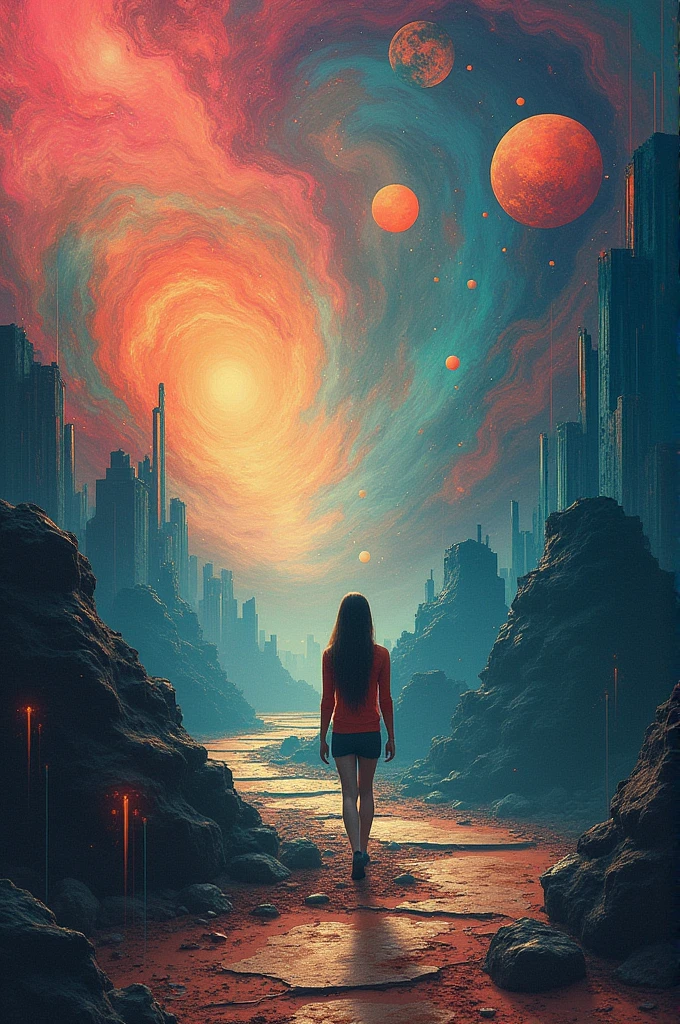 Create an image showing the way we see the world it becomes like..it's all about how we perceive