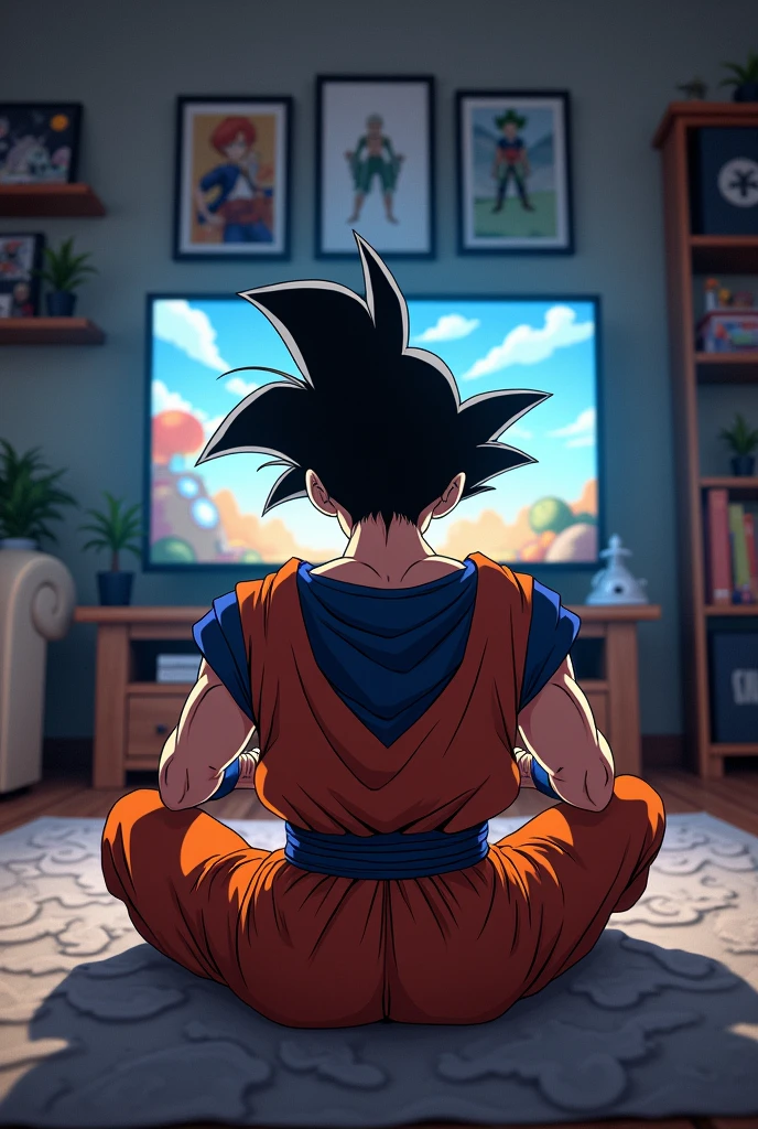 Goku playing game