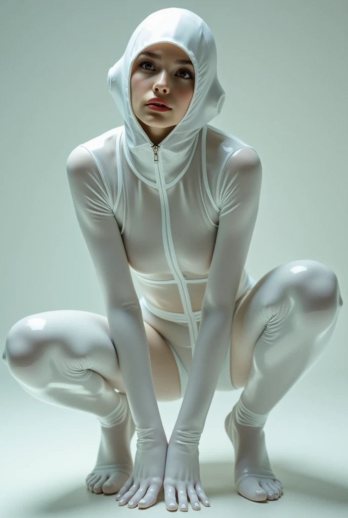 (masutepiece,High resolution,ultra - detailed:1.0),1(Boy,Robot Boy),Perfect male body,Look at the camera,Delicate eyes and delicate face,extremely details CG,Unity 8k wallpaper,intricate-detail,solo person,Detailed face, (Futuristic tight spandex white bodysuit), Best Quality, hands visible, (White Gloves), Beautiful and delicate blue short hair:1.5 , full length shot(fls) , big thighs , big hips , insane details, hyper details , photorealistic , ,only boy ,only male , puffy nipples , 16k resolution , ultra-high clarity , hyperrealism, uhd,. K-pop idol ,   whore , slutty whore , swollen nipples , defeat , grins ,thick thighs, male , unrealistic wide hips , unrealistic pelvis , ((only boy ,  only male)), ((ultra realism , ultra photorealism))
