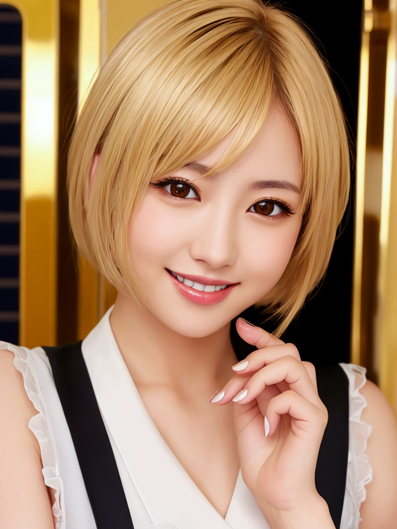 ((best qualtiy, 8K, tmasterpiece:1.3)), Focus:1.2, Show off your perfect body beauty:1.4, cocked ass:1.2, ((Cut hair in layers, Beautiful breasts:1.4)), (wet wear:1.1) , (Rain, Street:1.3), Bandeau Dress:1.1, Highly detailed facial and skin texture, A detailed eye, 二重まぶた，Whiten skin，short and wavy hair，Caramel-colored hair，Raised sexy，Fine Art Studio