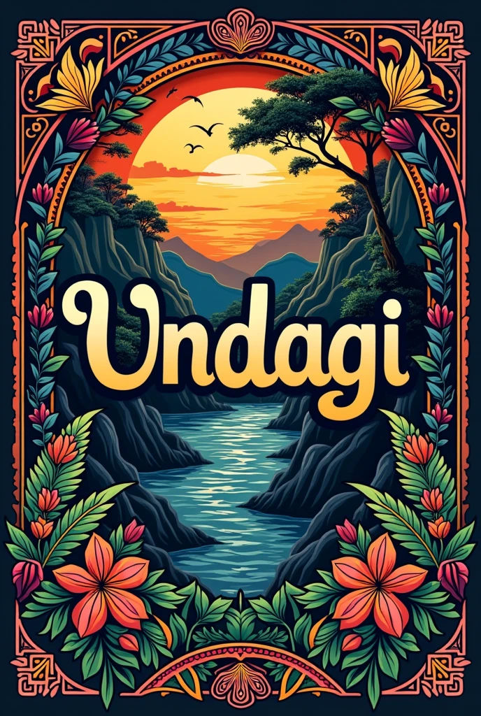 Balinese Tshirt design font UNDAGI