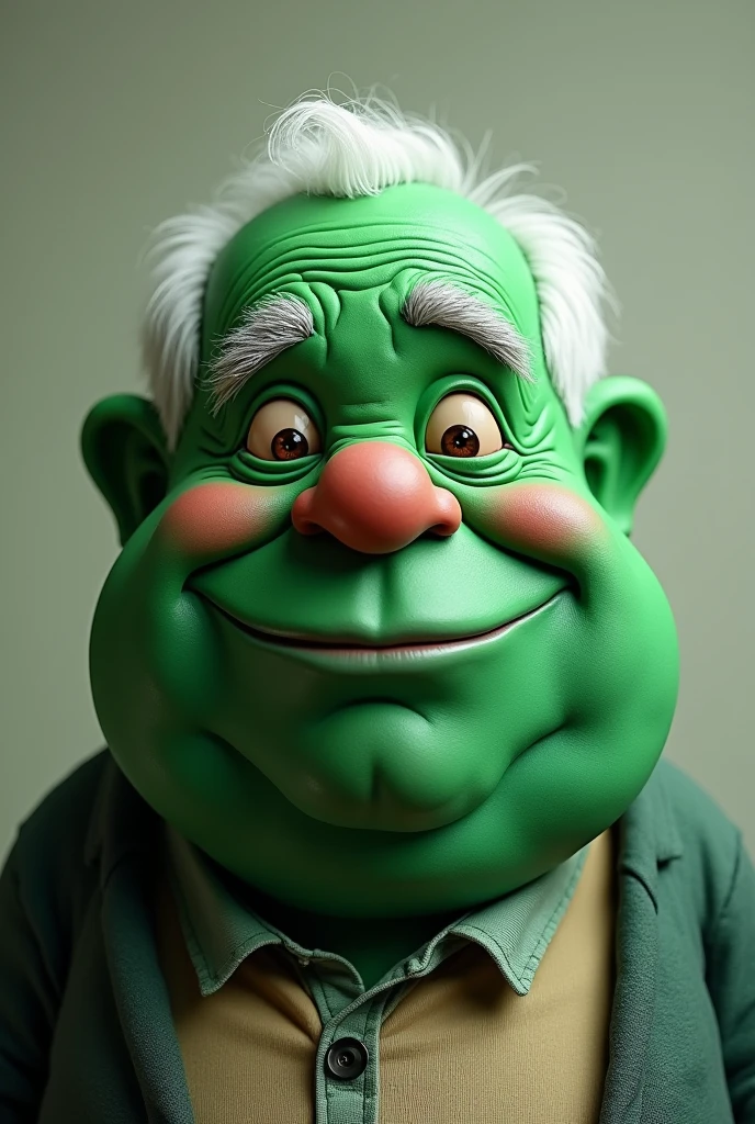 \(The mask\), green skin, green face, chubby cheeks overweight grandpa