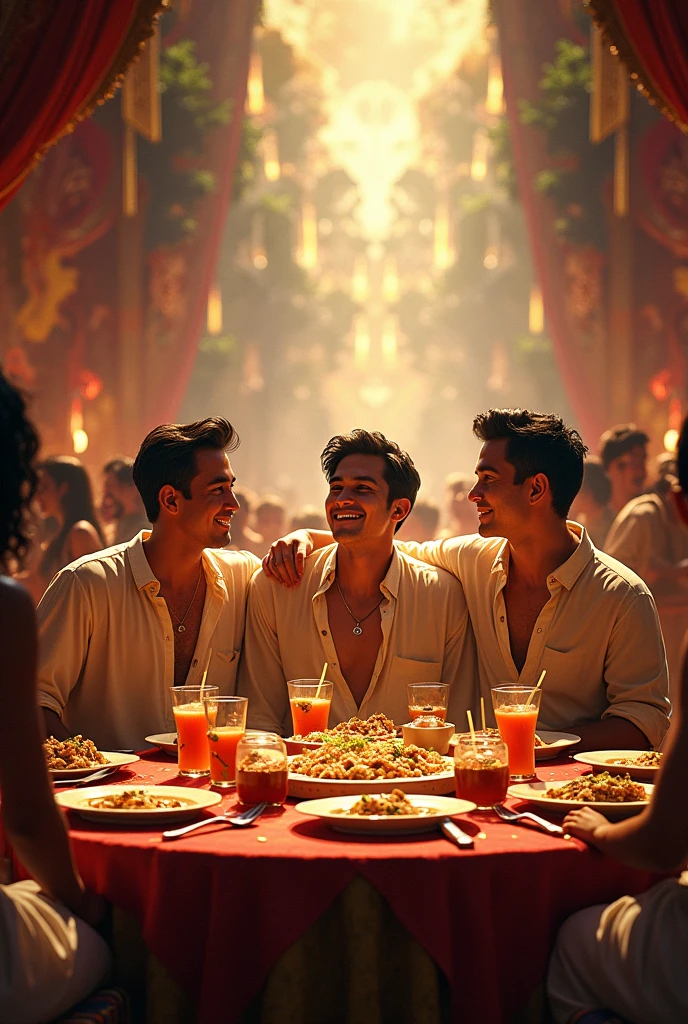 Scene 15: The Celebration of Heroes

A grand feast is held in honor of the three brothers. The land of Panay rejoices as the heroes recount their tales of bravery and adventure. The epic of Hinilawod concludes with the brothers sitting together, their bond stronger than ever, as the people sing songs of their glory.