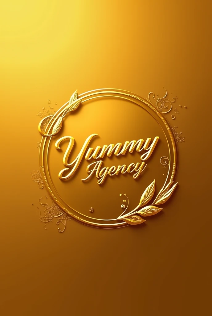 Create logo cyrcle gold unique :'Yummy Agency'