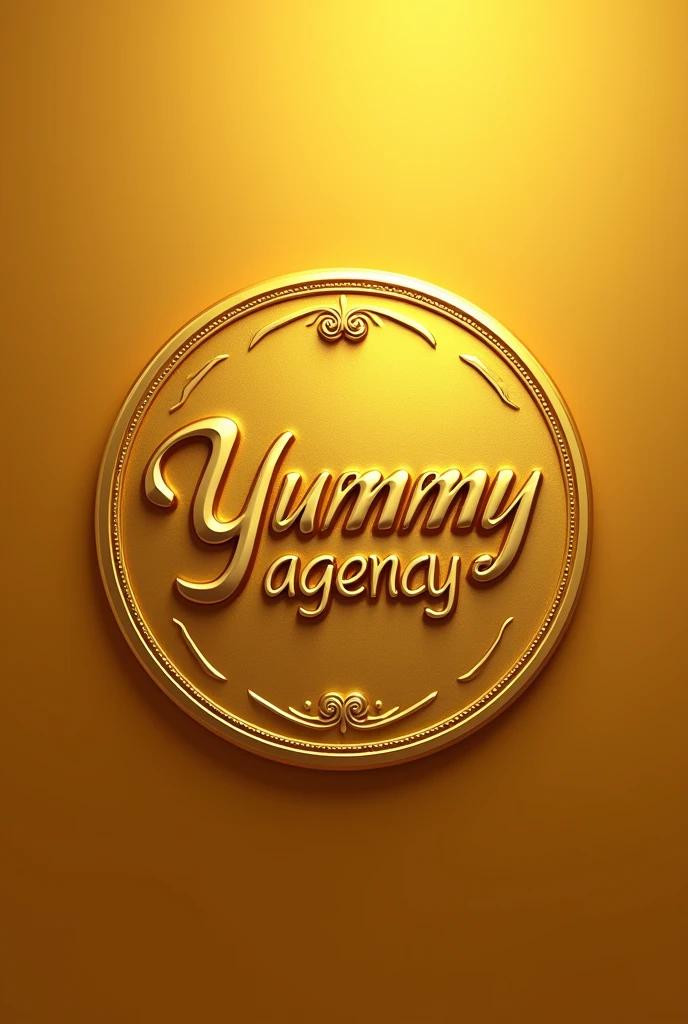 Create logo cyrcle gold unique :'Yummy Agency'