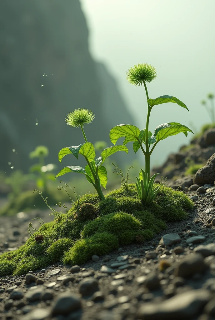 The first plant life