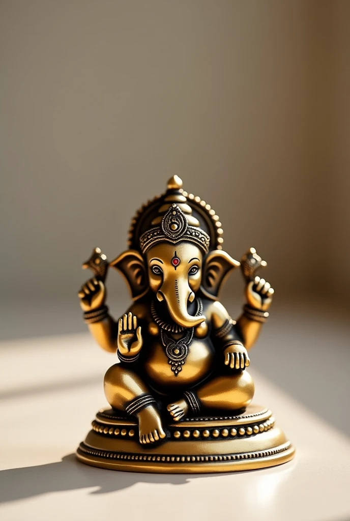 A cute little Ganesh in brass