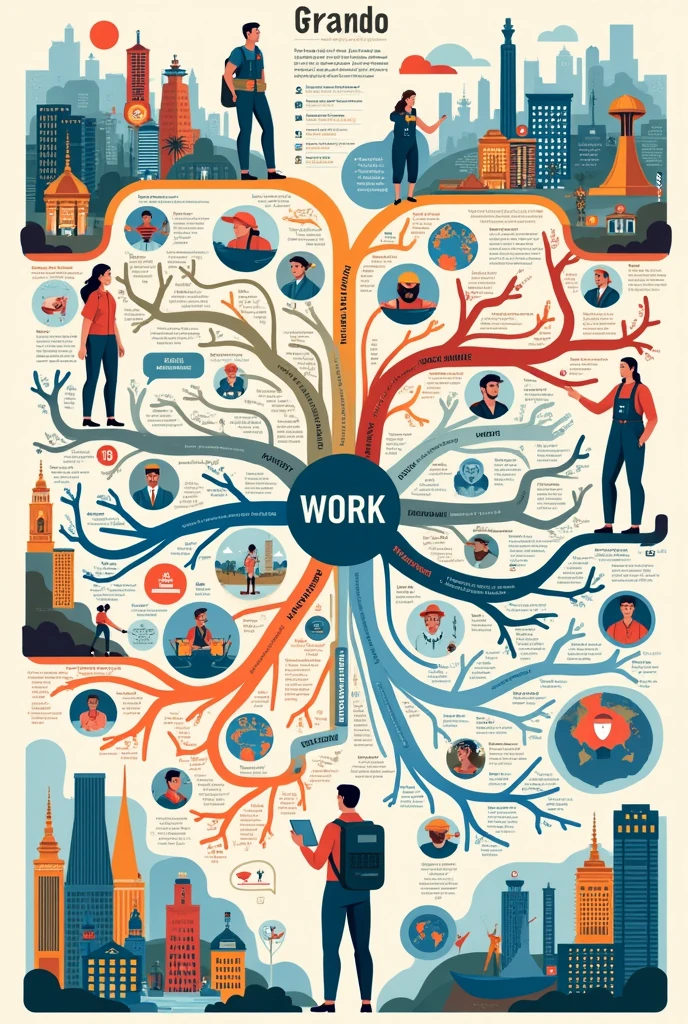 Create a mind map about the world of work 