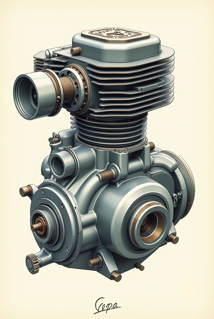 show the illustration og BFA engine
BFA 306cc vespa engine