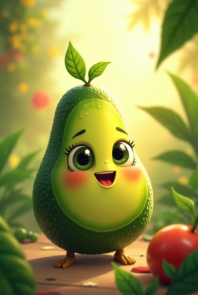 Avocado with face