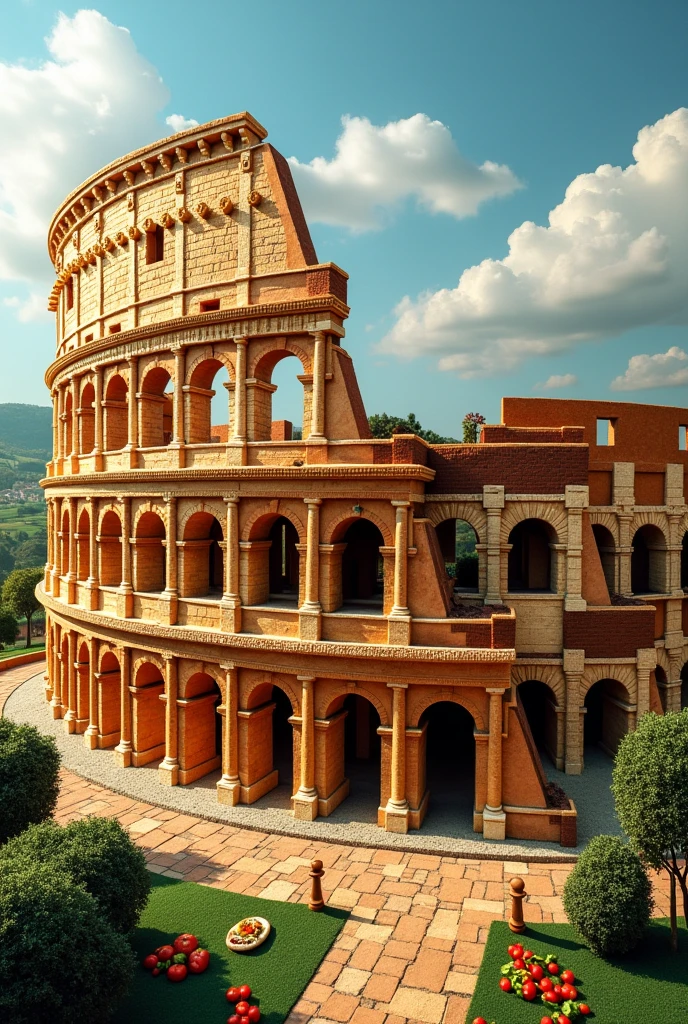 Colosseum in Italy as a food