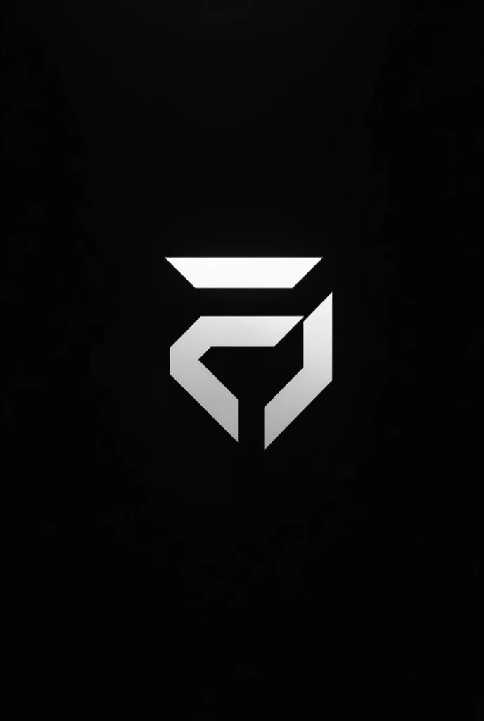 Create me a modern gamer style logo in black with white 