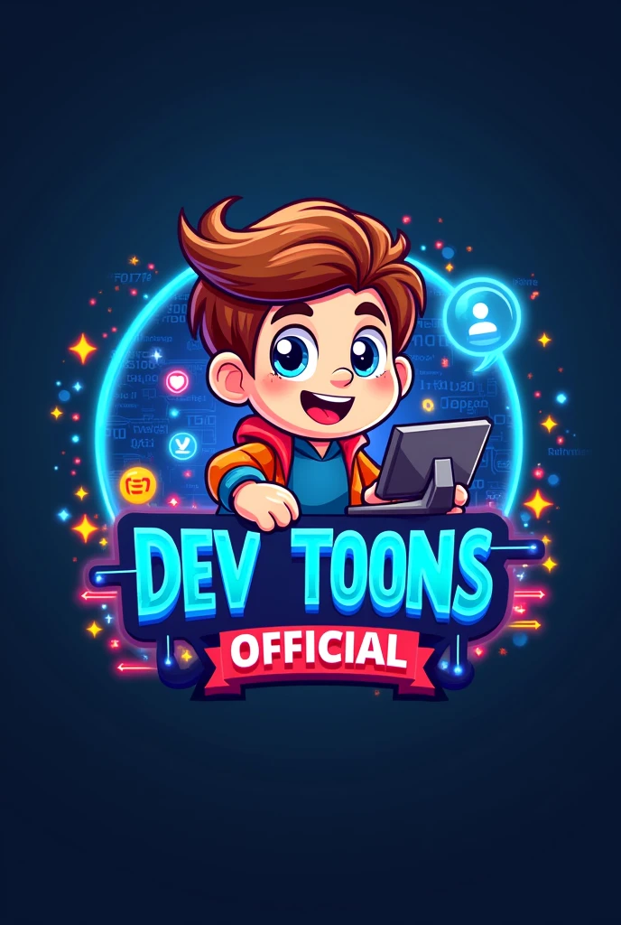 Dev toons official ,
 logo images for youtube
