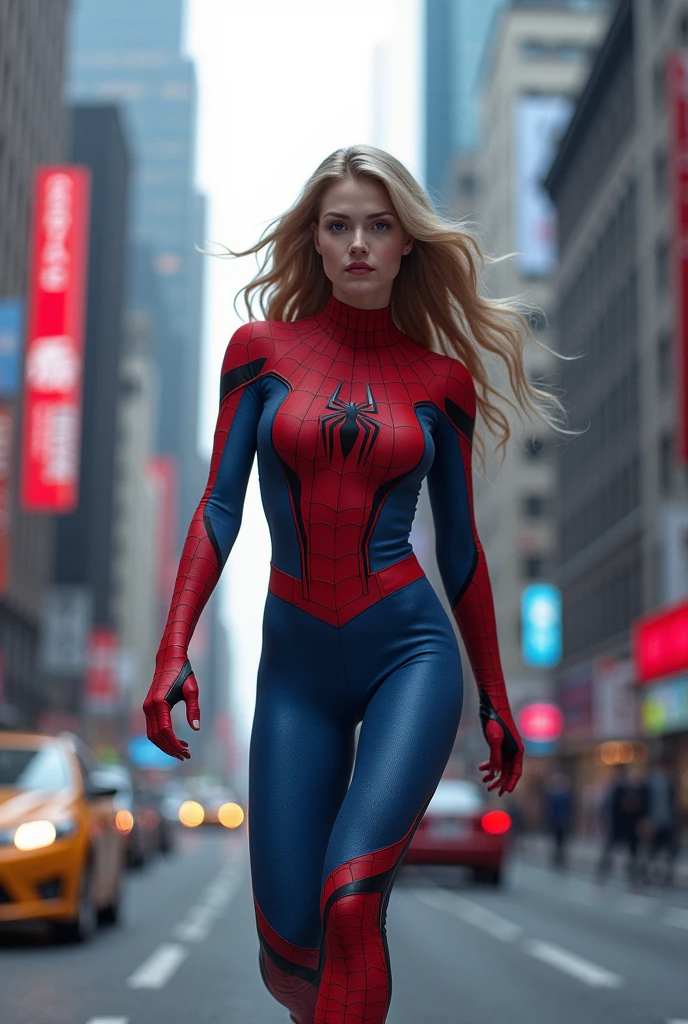 Spider man girl road