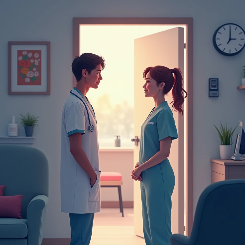 nurse welcoming a victim of domestic violence with the phrase written on it "nurse&#39; Supporting victims of domestic violence is essential, because、Because it provides a safe and empathetic space., Active listening and comprehensive care、A place that promotes physical and mental recovery for these individuals.."