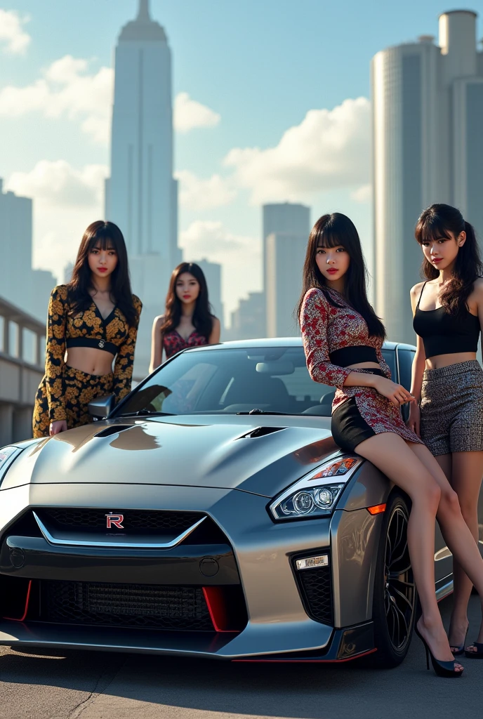 Japanese Women with nissan gtr
