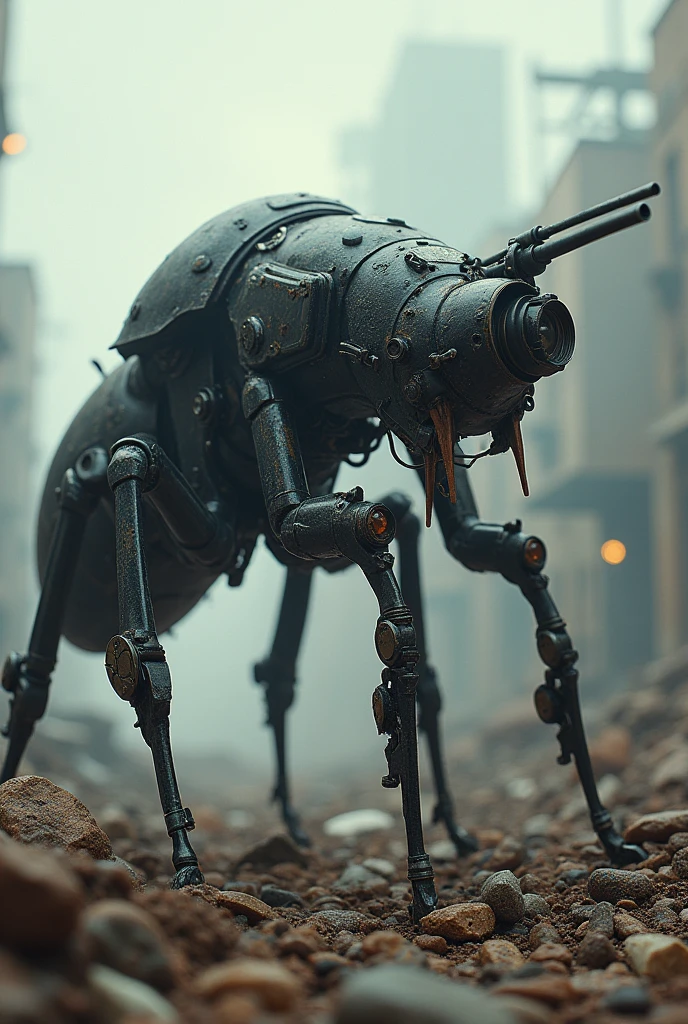 A machine gun ant