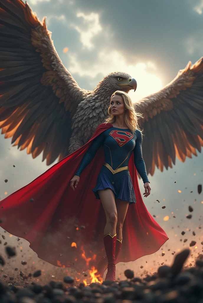(Supergirl Fighting the Griffon)