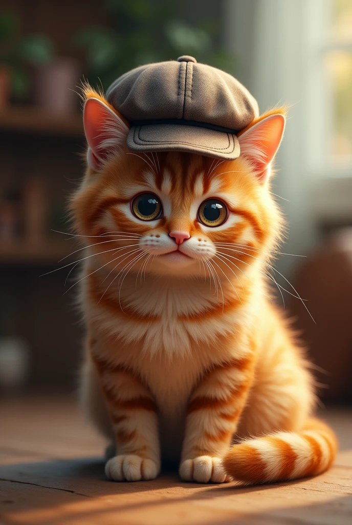 cat wearing cap