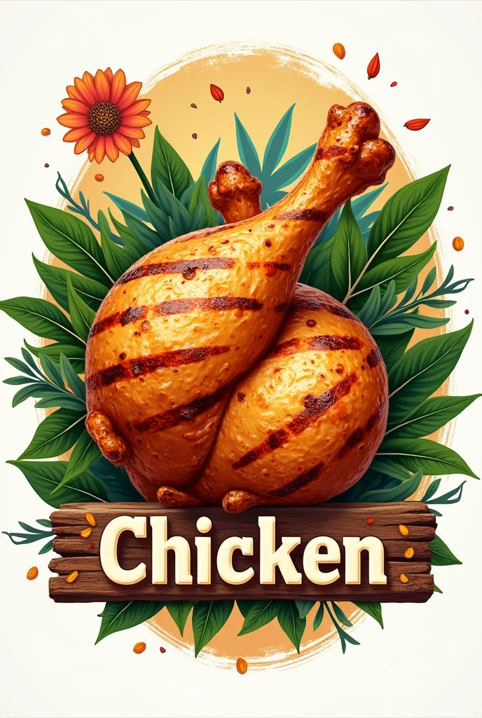 Logo for a grilled chicken flavored snack from Peru