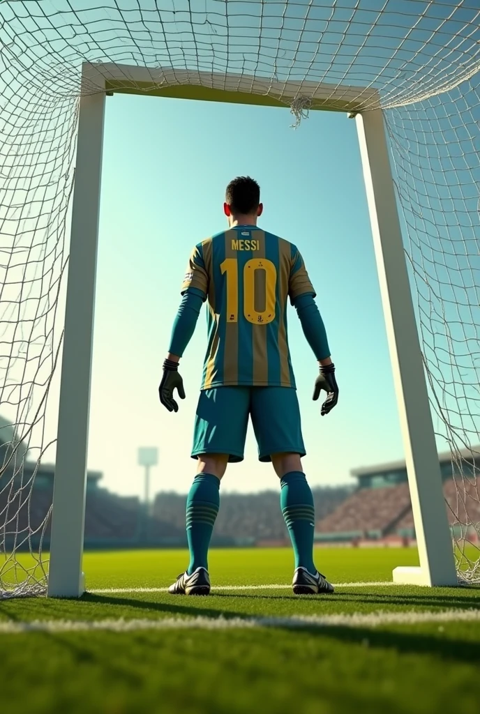 messi become goalkeeper