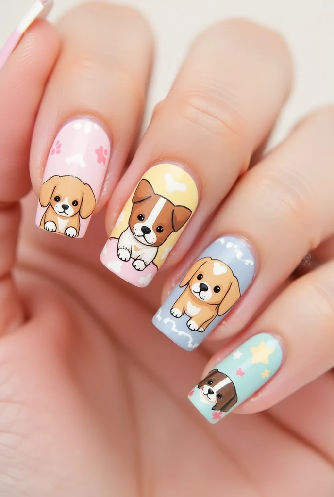 Make me cute nails inspired by cute dogs