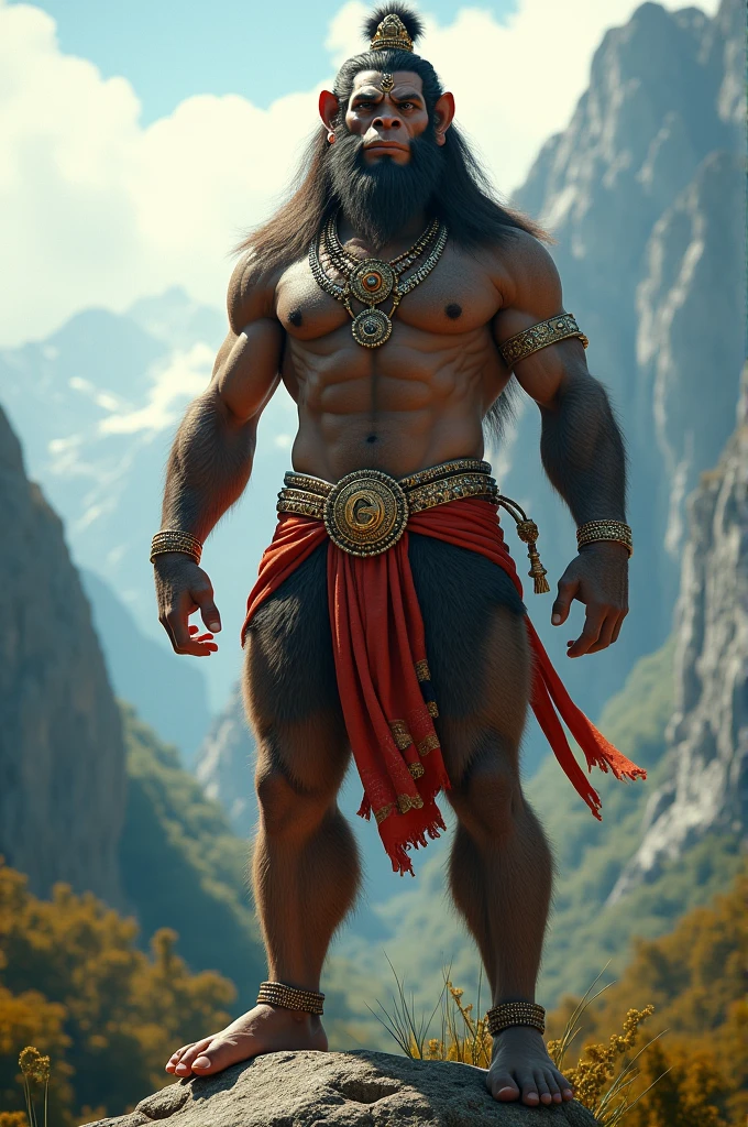 Hanuman cinematic style 3d photo