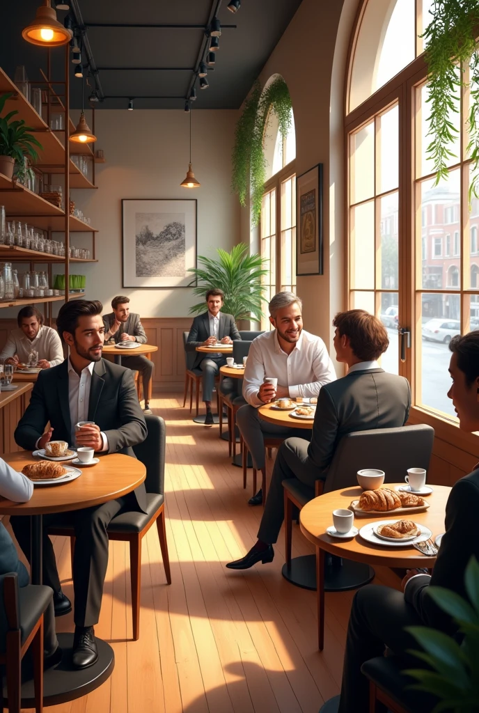 Stylish cafe scenery