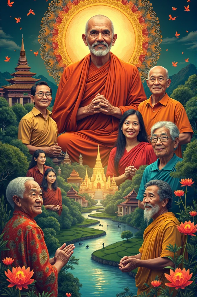 Poster that shows about faith, culture, and tradition of asian from south east asia